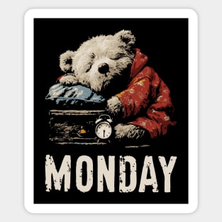 Sleepy Baby Bear in Monday Morning - Weekend Crisis Sticker